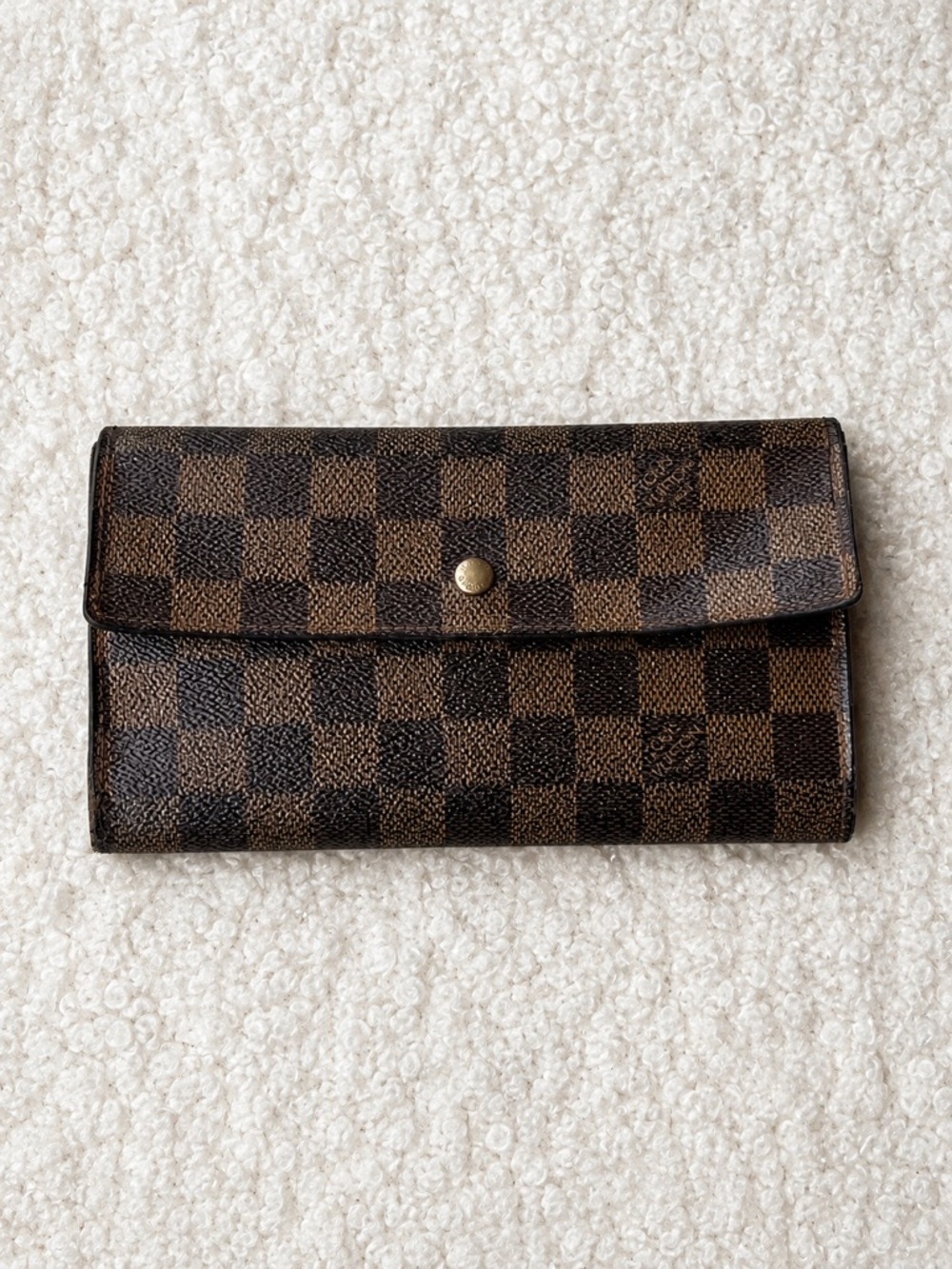 Louis Vuitton Sarah Wallet Classic Damier Ebene Canvas